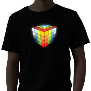 China Summer Sound Activated LED T Shirt Equalizer Light Up Flashing on sale