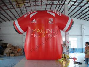 China Beatiful Red Inflatable Marketing Products , Rental Inflatable Safety Suit on sale