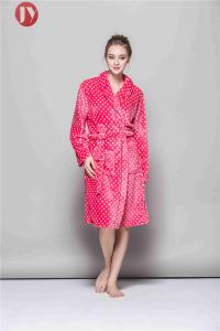 China Luxury Fleece Dressing Gowns  Shawl Collar  Super Soft Winter Sleep Gown Fleece Women Night Gown And Women Robes Long B wholesale