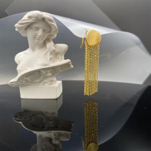 China Subtle 18K Gold Plumeria Stud Earring wholesale