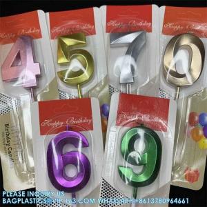 China Colorful Happy Creative Birthday Number Sparkler Candle Cake Decoration Supplies Wedding Party Paraffin Wax Lucky wholesale