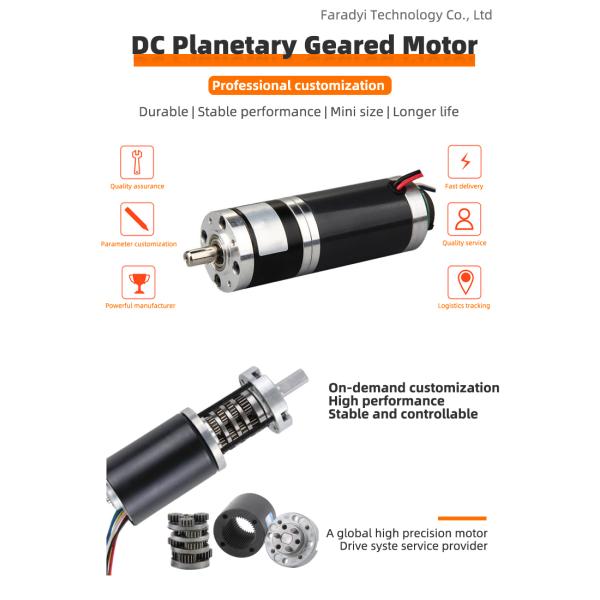 Faradyi Customized High Quality Planetary Geared Coreless Brushless Dc Motor For Motorcycle Speed Controller Motor