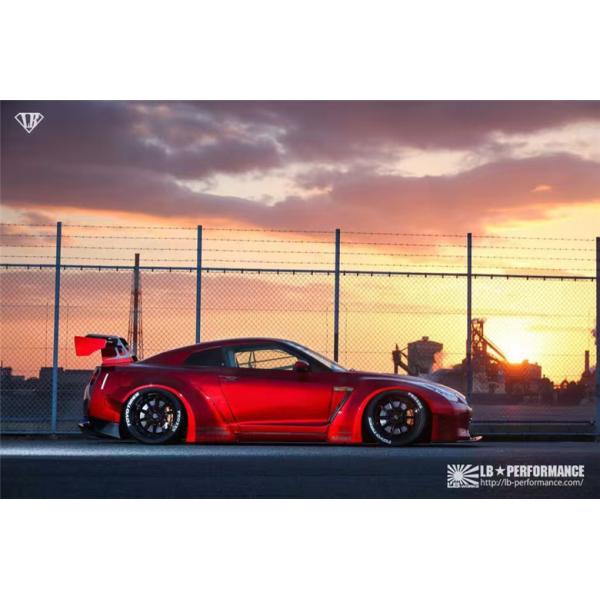 Silver GTR Nissan Body Kit LB Style Spoiler Car Duck Tail Fins Body Kit Spoiler