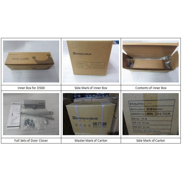 Eurospec CE Marked Aluminium Door Closer , Medium Duty 2 Hour Fire Rated Door Closer