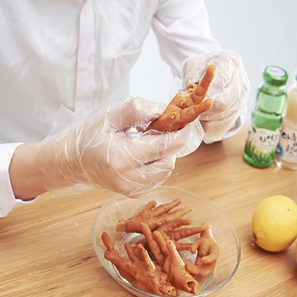 Food Handing Disposable Plastic Embossed PE Gloves