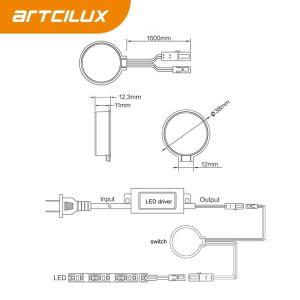 12V / 24V 60W LED Touch Sensor Dimmer Switch Color Suitable Invisible Switch