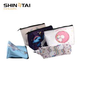 China Rainbow Custom Printed PU Makeup Bag Cosmetic Bag wholesale