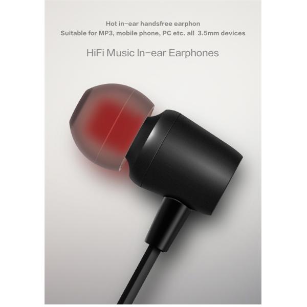 Zinc Alloy 1.2m 3mW Wired Earphones With Mic Noise Cancelling