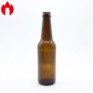 China Amber Soda Lime Glass Beer Bottle 330ml Amber Color wholesale