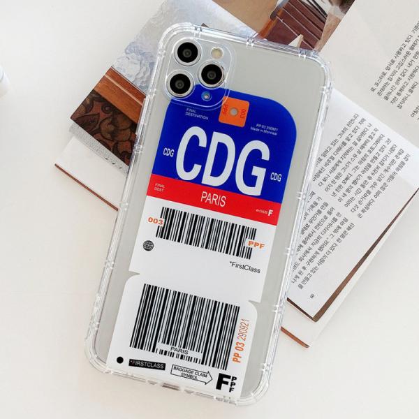 Iphone 12 Shockproof Phone Cases Boarding Pass Air Ticket City Plane slip free