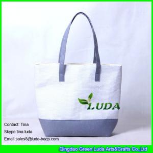 China LUDA cheap promotion handbags paper straw hobo shoulder beach bags wholesale