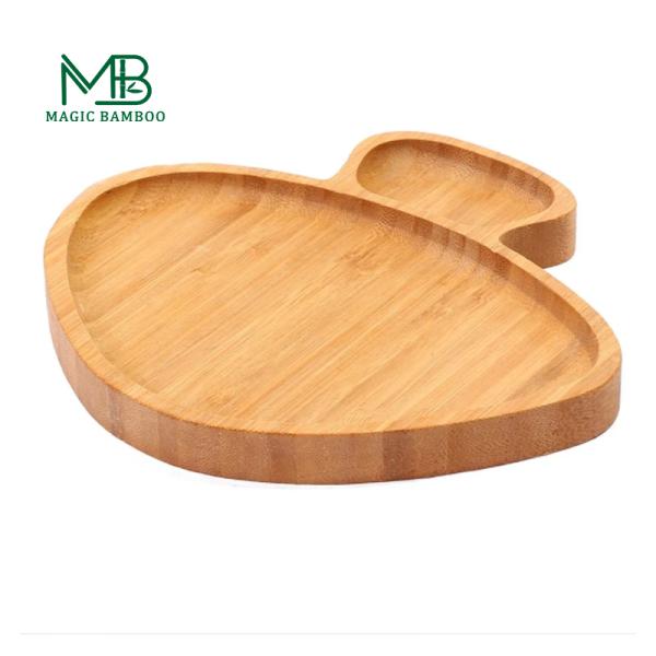 Customized Designs Suction Plate for Toddlers Multifunctional Bamboo Baby Dinner Tray