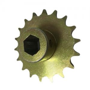 China OEM Sand Casting Mold Parts Yellow Zinc Plated Cast Iron Sprocket For Seeder Parts wholesale