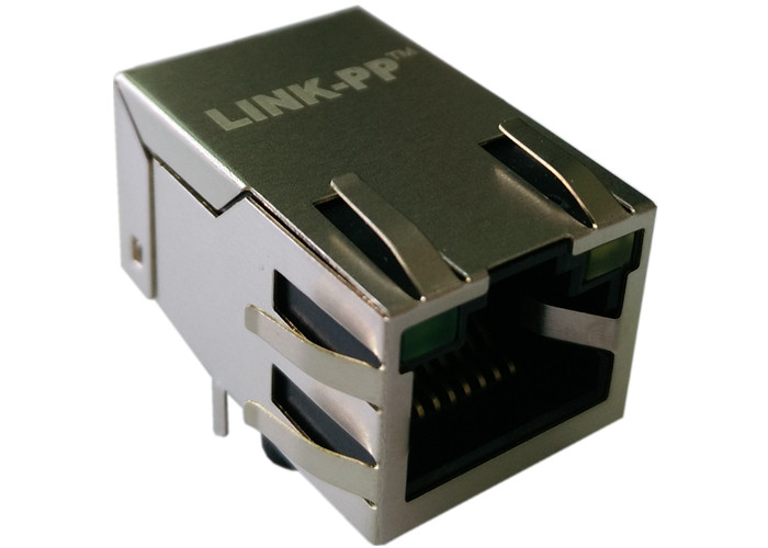 China 1500Vrms Isolation RJ45 Modular Jack , Cross Foot PCB 08B0-1D1T-06-F wholesale