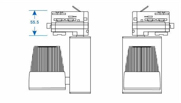 Barber Shops Clothes Shops 20w 30w 40w 1-phase 3-phase Dimmable LED Track