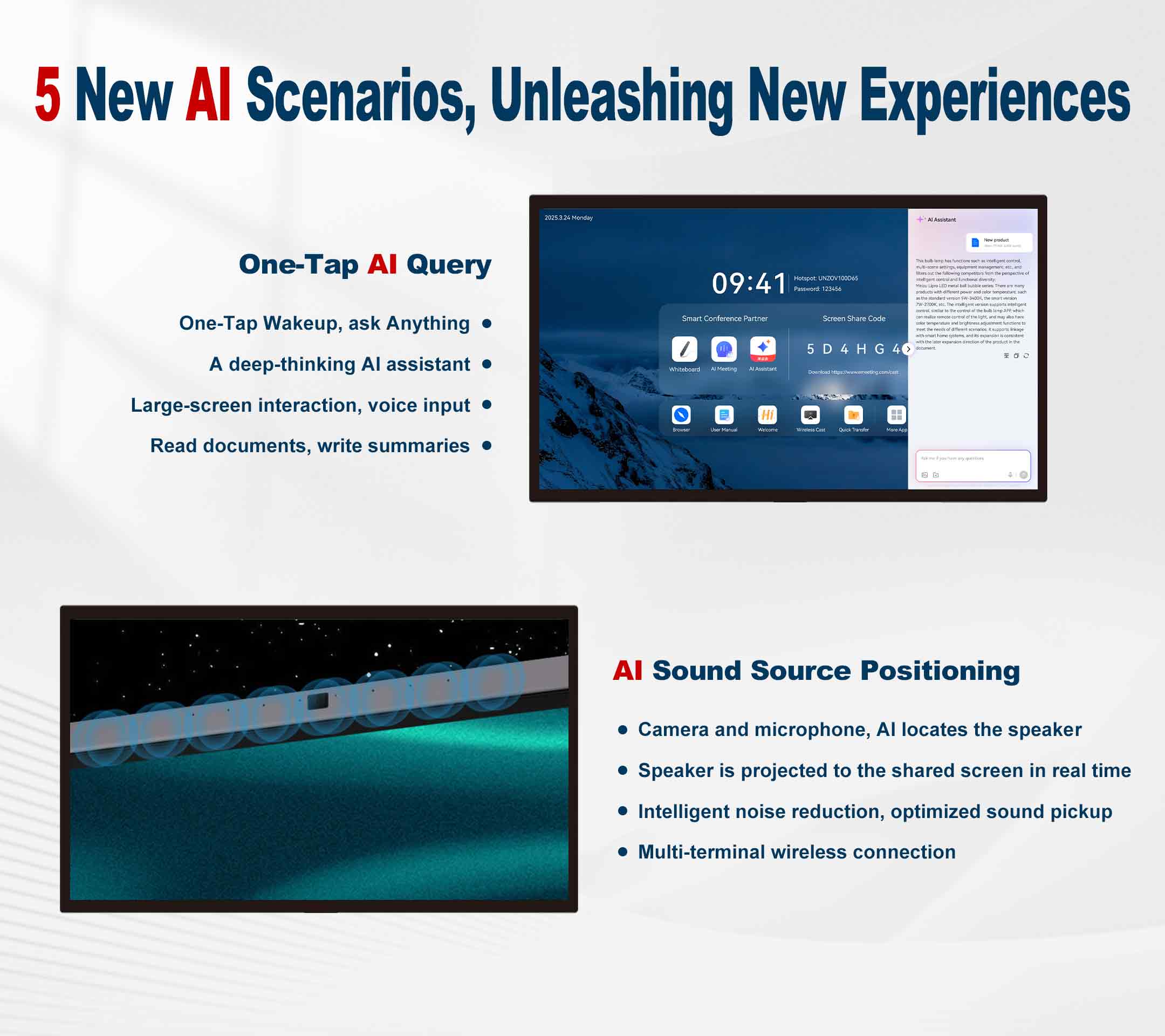 110 Inch Basic Interactive Whiteboard LCD Display Educational Equipment at Competitive Prices