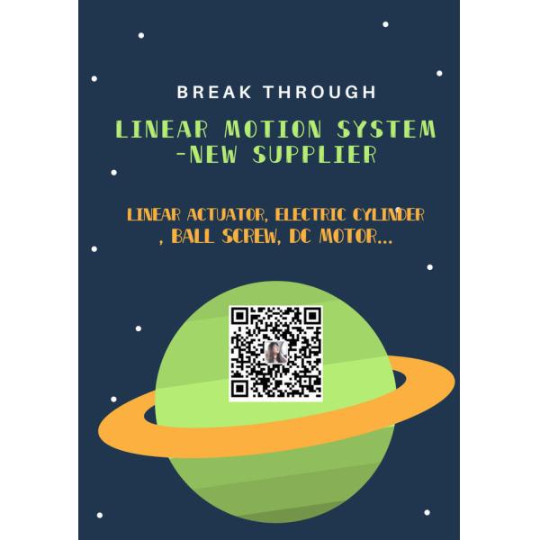 24 Volt Dc Electric Linear Rod Actuator With Joint Bearing Front 50mm Lead Screw And Tube