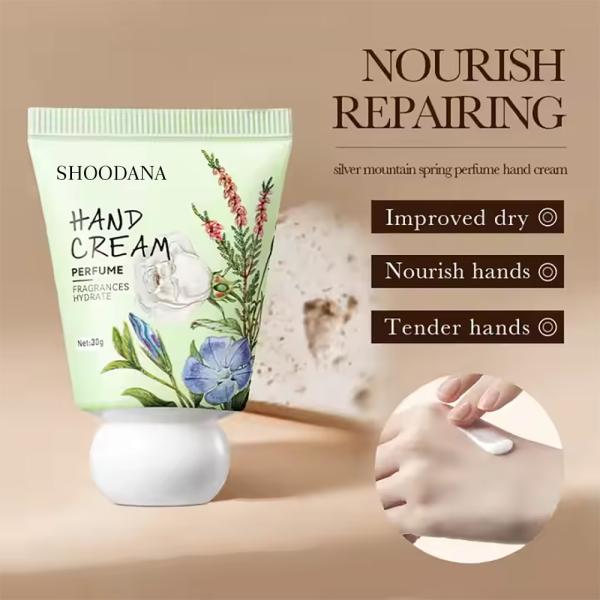 Organic hand cream product close-up