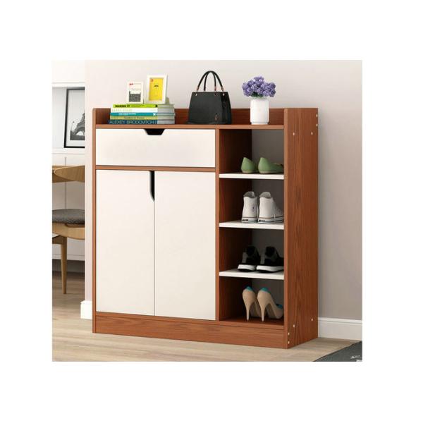 Golden Teak Color Home Shoe Storage Cabinet Eco Friendly Without Odour Smell