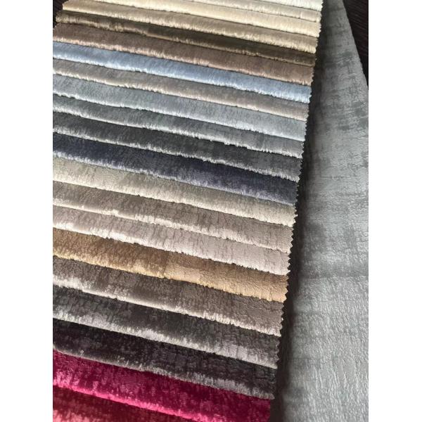 100% Polyester Luxury Curtain Fabric Bronzed Velvet Fabric For Home Decoration