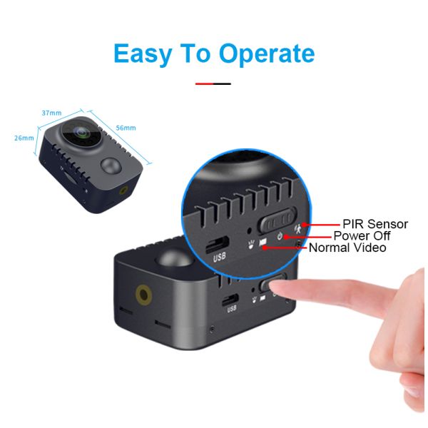 Mini Recording Camera M29 – 1080P HD Body Camera with Motion Detection, PIR Sensor, Long Battery Life – No WiFi Required