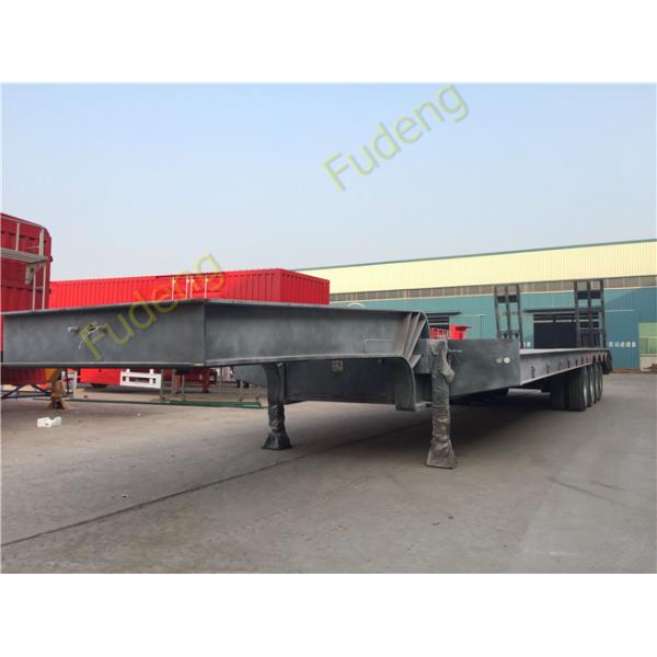 Four Axle 100 Ton Lowboy Semi Trailer Construction Equipment Carrier