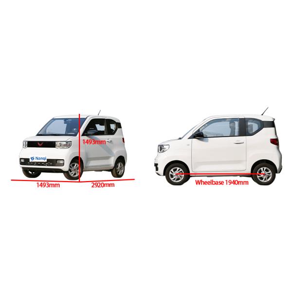 Fast Charging Wuling Hongguang Mini EV Electric Car 100km/H High Speed