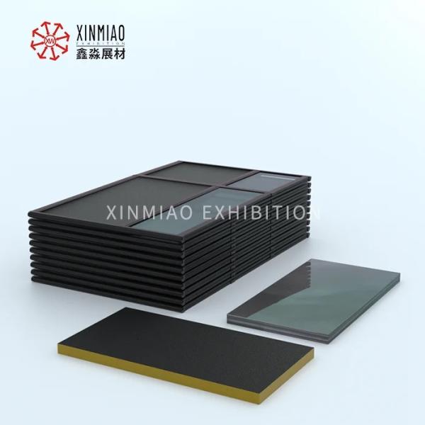 Aluminum Frame Tall Foldable Showcase,High 3 Layer Cabinet for Exhibition and Event Tradeshow Fair