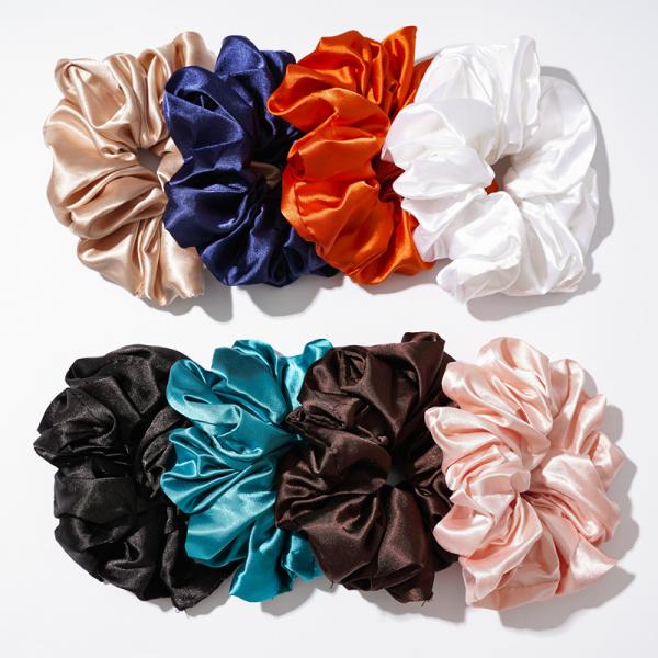 Instagram large scrunchie smooth satin French elegant circle cloth circle Korean Internet celebrity rubber band