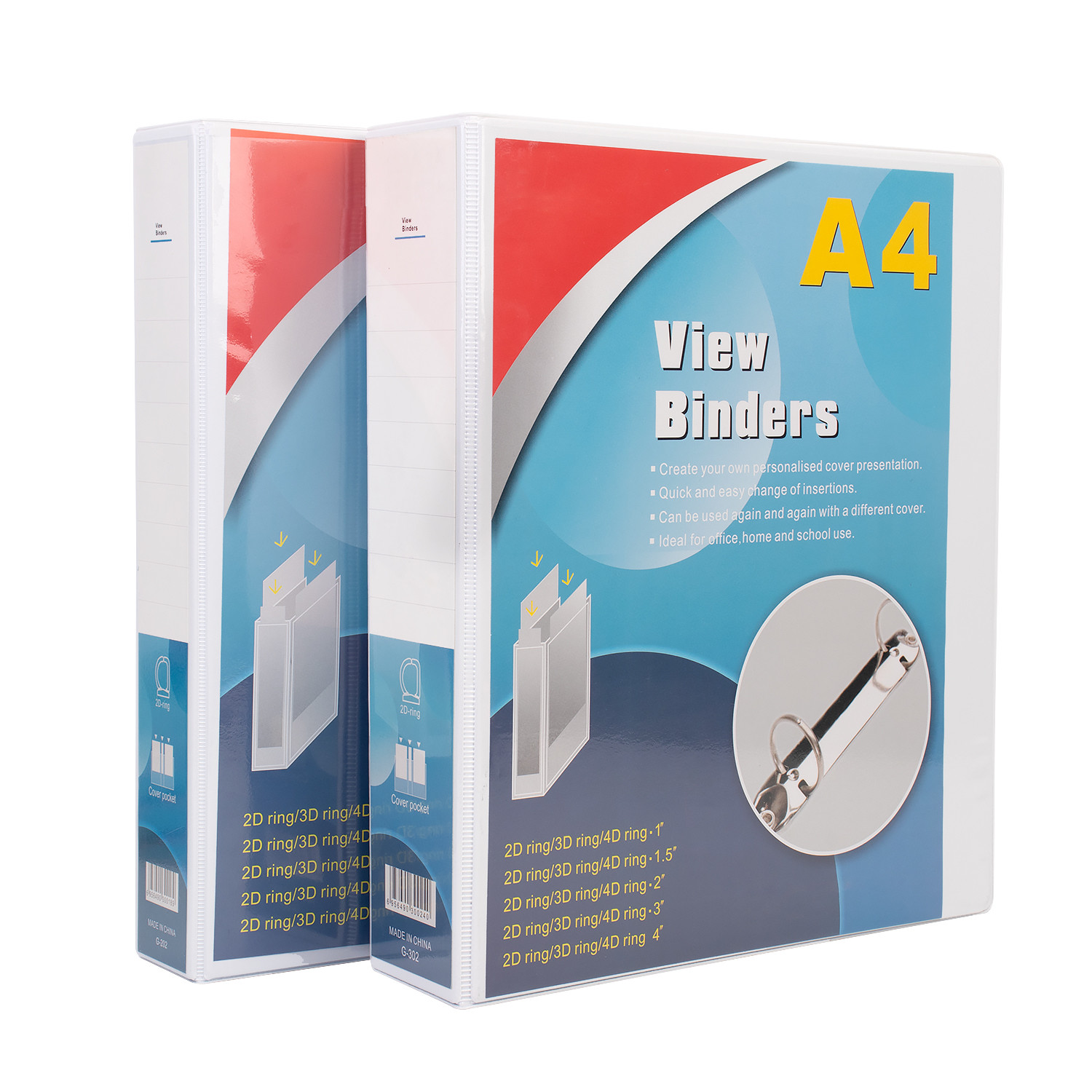 China ONE Touch Easy Open White PP File Folders for Office and School Stationery Management wholesale