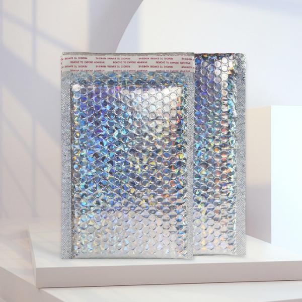 Shock Resistant Aluminized Film Metallic Bubble Bags Customizable