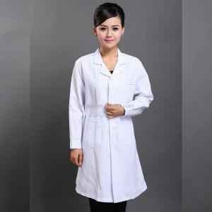 China Professional Men Women Lab Coat Cotton Material  Unisex Doctor Costume on sale