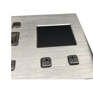 Customized Layout Industrial Metal Keyboard Brushed SS For Kiosk