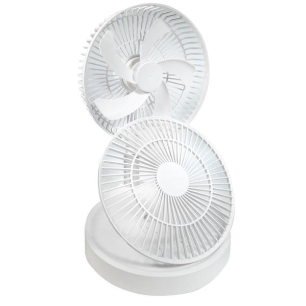 China Portable Desktop Rechargeable 9inch Foldable Fan With LED Light wholesale