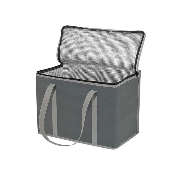 Zippered Shoulder Insulated Cooler Bags Non Woven For Wine Delivery Custom Size