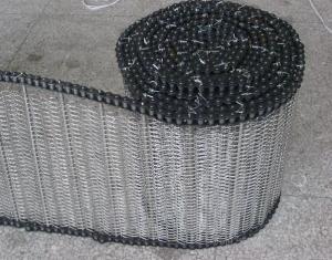 China Stainless Steel Plain Weave Metal Mesh Belt For Food Freezering Processing wholesale
