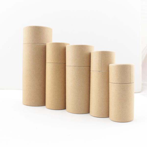 Kraft Paper Tube Packaging , Food Grade Cardboard Cylinder Container For Tea
