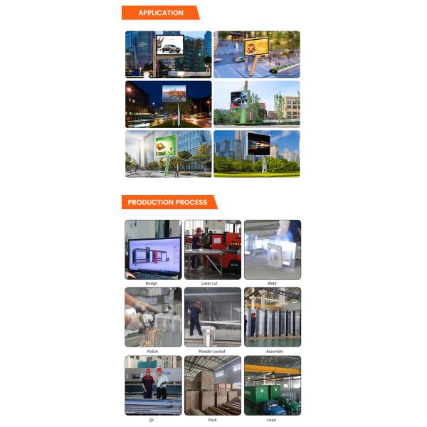 IP65 waterproof p6 8000nits steel advertising digital screen outdoor led billboard
