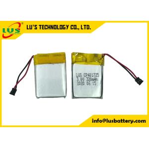 Smart Card Lithium Ion Battery CP401725 3v 320mah Limno2 Material