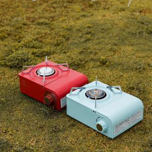 China Picnic Camping Portable Butane Gas Stove 2.5kw Red Light Blue on sale