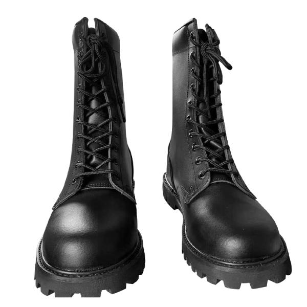 Light Weight Men's Combat Boots in Black Color with PVC Midsole and PU Upper Material