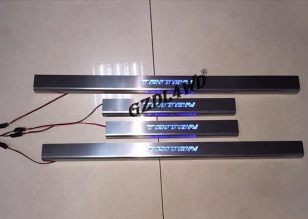 Quality 2015 L200 Triton 4x4 Body Kits / Stainless Steel LED Door Scuff Plate for sale