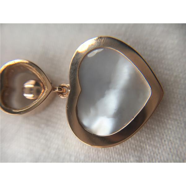 Women'S Natural Diamond Heart Pendant 18K Gold 45cm Length With Handmade