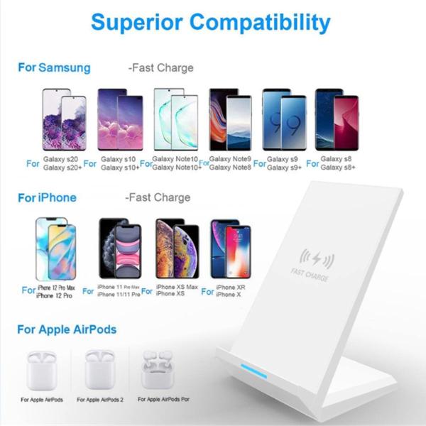35W Qi Wireless Charger Stand Fast Dock Station Phone Charger For Samsungs S10