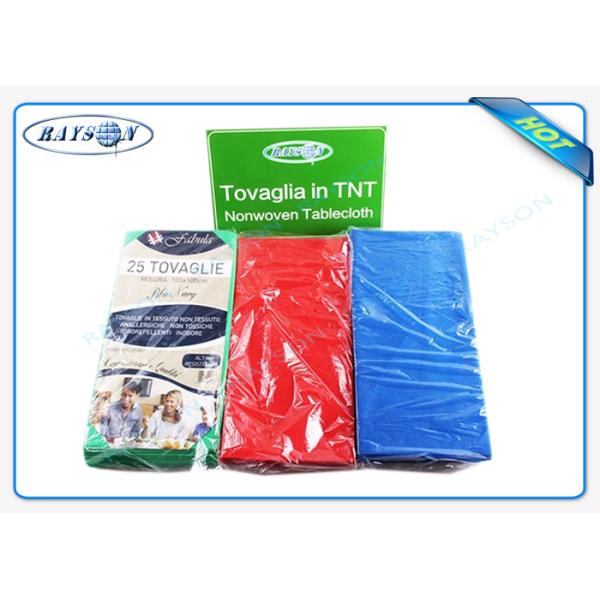 Monouso Non Woven Tablecloth IN TNT Fabric Overseas Stable Uniformity Disposable Fabric 1m * 1m