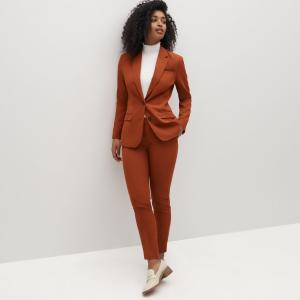 China Burnt Orange Formal Stylish Womens Suits 5% Spandex wholesale