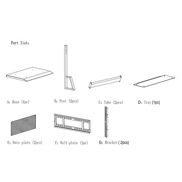 86in Interactive Whiteboard Stand 150KG Flat Panel Mobile Rolling Flat Screen Tv Stand
