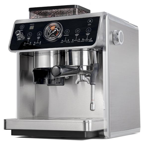 Automatic Electric Espresso Coffee Maker Machine With Grinder Home Commercial