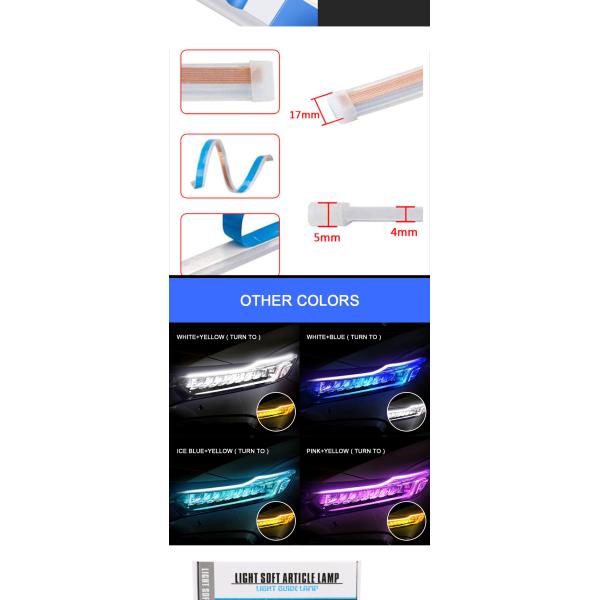 Neon Wire 30/45/60CM RGB Colorful Led Daytime Running Lamps Soft Article