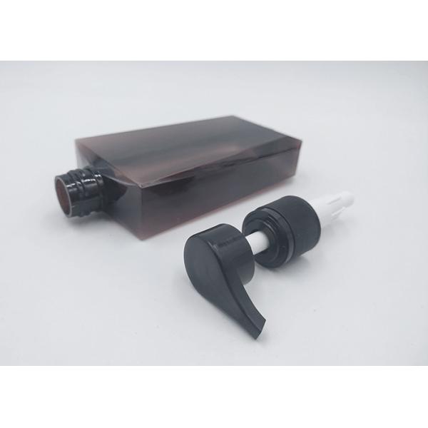 Brown Color PETG Luxury Shampoo Bottles , 250ml Custom Cosmetic Bottles